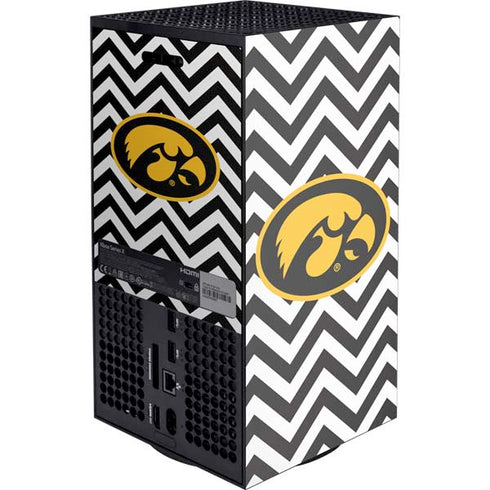 University of Iowa Hawkeyes Chevron Print XBox Series X Digital Edition Console Skin